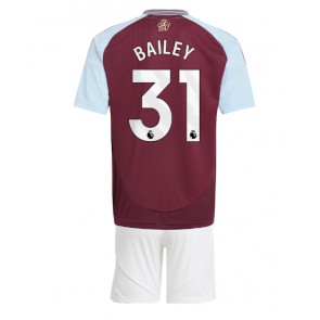 Aston Villa Leon Bailey #31 Hemmakläder Barn 2024-25 Kortärmad (+ Korta byxor)